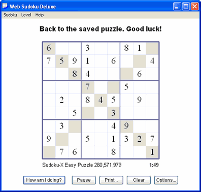 16x16 sudoku with diagonal